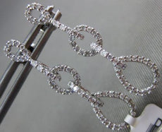 ESTATE .55CT DIAMOND 14KT WHITE GOLD CIRCLE OF LIFE TEAR DROP HANGING EARRINGS