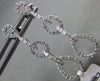 ESTATE .55CT DIAMOND 14KT WHITE GOLD CIRCLE OF LIFE TEAR DROP HANGING EARRINGS