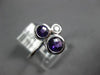 ESTATE .93CT DIAMOND & AAA AMETHYST 14KT WHITE GOLD 3 STONE TRIANGULAR FUN RING