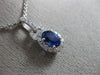 ESTATE 1.47CT DIAMOND & AAA SAPPHIRE 14KT WHITE GOLD 3D OVAL FILIGREE PENDANT