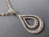 ESTATE .38CT DIAMOND 14KT ROSE GOLD DOUBLE PEAR FLOATING DROP PENDANT & CHAIN