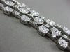 ESTATE MASSIVE 10.95CT DIAMOND 18KT WHITE GOLD FLOWER CLUSTER MULTI ROW BRACELET