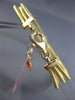 ESTATE .30CT DIAMOND 14KT TWO TONE GOLD 3D CRISS CROSS FLEXIBLE BANGLE BRACELET