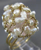 ESTATE EXTRA LARGE AAA SOUTH SEA & PINK QUARTZ 14KT YELLOW GOLD FUN RING #26303