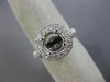 ESTATE WIDE 1.32CT DIAMOND 14K WHITE GOLD SQUARE HALO SEMI MOUNT ENGAGEMENT RING