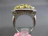 ESTATE EXTRA LARGE 5.43CT WHITE & FANCY YELLOW DIAMOND 18KT 2 TONE GOLD FUN RING