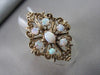 ANTIQUE LARGE FILIGREE AUSTRALIAN OPAL 1.30CTW 14KT YELLOW GOLD FLORAL RING !!!