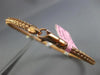 ESTATE .27CT DIAMOND 14KT WHITE & ROSE GOLD X LOVE WAVE FLEXIBLE BANGLE BRACELET