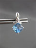 ESTATE LARGE 2.03CT DIAMOND & BLUE TOPAZ 14KT WHITE GOLD LUCIDA HANGING EARRINGS