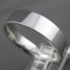 ESTATE WIDE 14KT WHITE GOLD SIMPLE SOLID CLASSIC MENS WEDDING BAND 6mm #23120