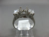 .65CT DIAMOND 14KT WHITE GOLD 3D LUCIDA 3 STONE SEMI MOUNT ENGAGEMENT RING #557