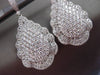 ANTIQUE MASSIVE 6.92CT DIAMOND 18KT WHITE GOLD 3D FILIGREE HANGING EARRINGS