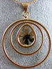 EXTRA LARGE .22CT DIAMOND 18K ROSE GOLD 3D CIRCULAR MATTE & SHINY FLOWER PENDANT