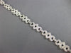 ANTIQUE WIDE 2.97CT DIAMOND 14KT WHITE GOLD 3D INFINITY TENNIS BRACELET #21888
