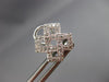 ESTATE .37CT DIAMOND 18KT WHITE GOLD 3D CLASSIC OPEN X LOVE CLIP EARRINGS #17527