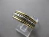 ESTATE WIDE 14KT WHITE & YELLOW GOLD 3D ROPE WEDDING ANNIVERSARY RING 6mm #23546
