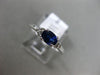 ESTATE .71CT DIAMOND & AAA OVAL SAPPHIRE 14KT WHITE GOLD FRIENDSHIP PROMISE RING