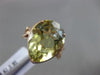 ESTATE LARGE 8.73CT DIAMOND & AAA LIME QUARTZ 14KT ROSE GOLD HALO INFINITY RING