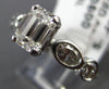 ESTATE 2.24CT EMERALD CUT DIAMOND 18KT WHITE GOLD CLASSIC ENGAGEMENT RING #21171