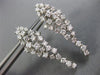 ESTATE LARGE 2.35CT DIAMOND 14KT WHITE GOLD 3D CLUSTER LEAF HANGING EARRINGS