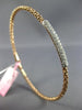 ESTATE .30CT DIAMOND 14KT WHITE & ROSE GOLD WOVEN PAVE FLEXIBLE  BANGLE BRACELET