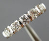 ESTATE .50CT DIAMOND 14KT WHITE GOLD 3D 5 STONE CHANNEL TENSION ANNIVERSARY RING