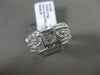 ESTATE LARGE .92CT ROUND & PRINCESS DIAMOND 14K WHITE GOLD HEART FRIENDSHIP RING