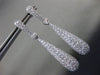 ESTATE LARGE 1.74CT DIAMOND 14KT WHITE GOLD 3D TEAR DROP ETOILE HANGING EARRINGS