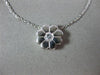ESTATE .17CT DIAMOND 18KT WHITE GOLD 3D CLASSIC FLOWER SOLITAIRE PENDANT #23001