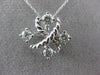 ESTATE .75CT DIAMOND 14K WHITE GOLD 3D 4 STONE CRISS CROSS LOVE FLOATING PENDANT