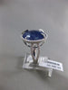 ESTATE 14.82CT DIAMOND & EXTRA FACET SAPPHIRE 18KT WHITE GOLD 3D CIRCULAR RING