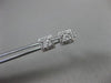 ESTATE .31CT DIAMOND PRINCESS CUT 14K WHITE GOLD 3D SOLITAIRE HALO STUD EARRINGS