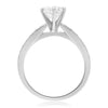 ESTATE .3CT DIAMOND 14K WHITE GOLD SOLITAIRE GRADUATING MILGRAIN ENGAGEMENT RING