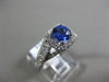 ESTATE 1.56CT DIAMOND & AAA SAPPHIRE 14K WHITE GOLD SQUARE HALO ENGAGEMENT RING