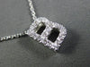 ESTATE .20CT DIAMOND 14KT WHITE GOLD 3D " B " INITIAL FLOATING PENDANT #19406