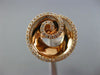 ESTATE WIDE .33CT DIAMOND 14KT ROSE GOLD 3D OPEN CIRCULAR SWIRL FLOWER LOVE RING