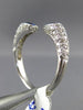 ESTATE 1.72CT DIAMOND & AAA OVAL SAPPHIRE 18KT WHITE GOLD CRISS CROSS LOVE RING