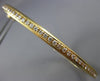 ESTATE 1.50CT DIAMOND 18KT YELLOW GOLD 3D SEMI ETERNITY BANGLE BRACELET #21517