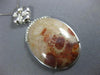 ESTATE LARGE 26.30CT DIAMOND & AAA CORAL 14KT WHITE GOLD 3D OVAL FLOWER PENDANT