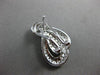 ESTATE WIDE 1.52CT DIAMOND 18KT WHITE GOLD 3D LOVE KNOT CLIP ON HANGING EARRINGS