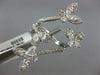 ESTATE EXTRA LARGE 1.73CT DIAMOND 18KT WHITE GOLD 3D MULTI BUTTERFLY LOVE RING