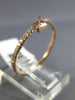 ESTATE .19CT DIAMOND & AAA RUBY 14KT ROSE GOLD 3D CLASSIC CRISS CROSS SNAKE RING