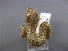 LARGE 3.13CT MULTI COLOR DIAMOND & AAA RUBY 18KT ROSE GOLD 3D FANCY SNAKE RING