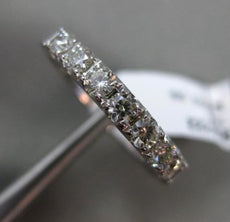 ESTATE .73CT DIAMOND 14KT WHITE GOLD 7 STONE CLASSIC SEMI ETERNITY WEDDING RING