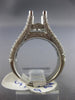 ESTATE LARGE 1.65CT DIAMOND 14K WHITE GOLD 3D CLASSIC SEMI MOUNT ENGAGEMENT RING