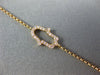 ESTATE .08CT PINK ROUND DIAMOND 18KT ROSE GOLD 3D CLASSIC HAMSA LUCKY BRACELET