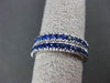 ESTATE 2.10CT AAA SAPPHIRE 14KT WHITE GOLD DOUBLE ETERNITY RING 6mm #23709