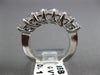 ESTATE 1.40CT DIAMOND 14K WHITE GOLD 7 STONE SHARE PRONG ANNIVERSARY RING #18618