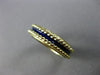 ESTATE 18K YELLOW GOLD 3D SOLID HANDCRAFTED BLUE ENAMEL WEDDING RING BAND #25515