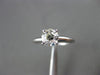 ANTIQUE WIDE .63CT OLD MINE DIAMOND PLATINUM SOLITAIRE ENGAGEMENT RING #19260